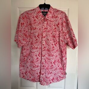 Crown and Ivy Classic fit Red and White Hawaiian Shirt